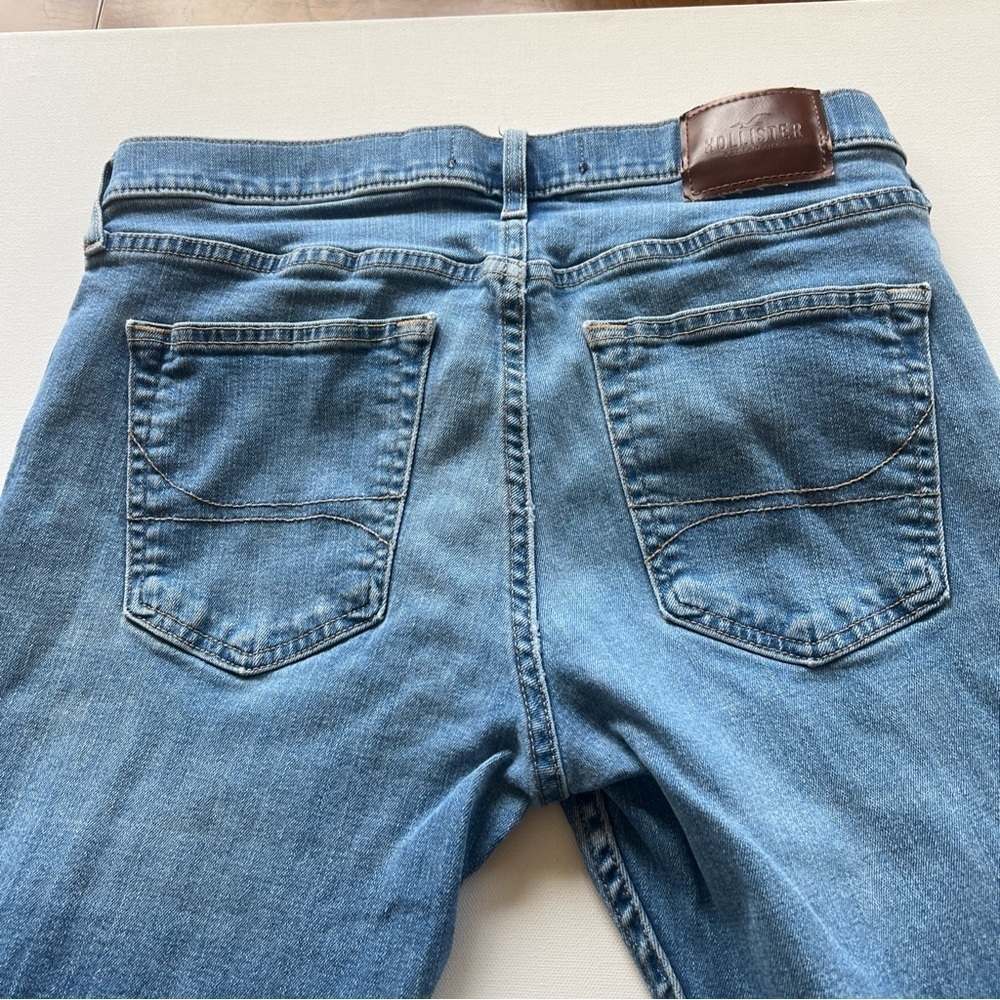 Used Boys Hollister Epic Flex Skinny Fit Men's Size 32x30 Blue Jeans 🔥 (R) - Picture 6 of 7